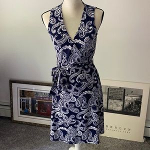 INC fit and flare print dress
